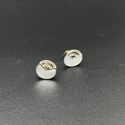 Silver studs Circle Design
