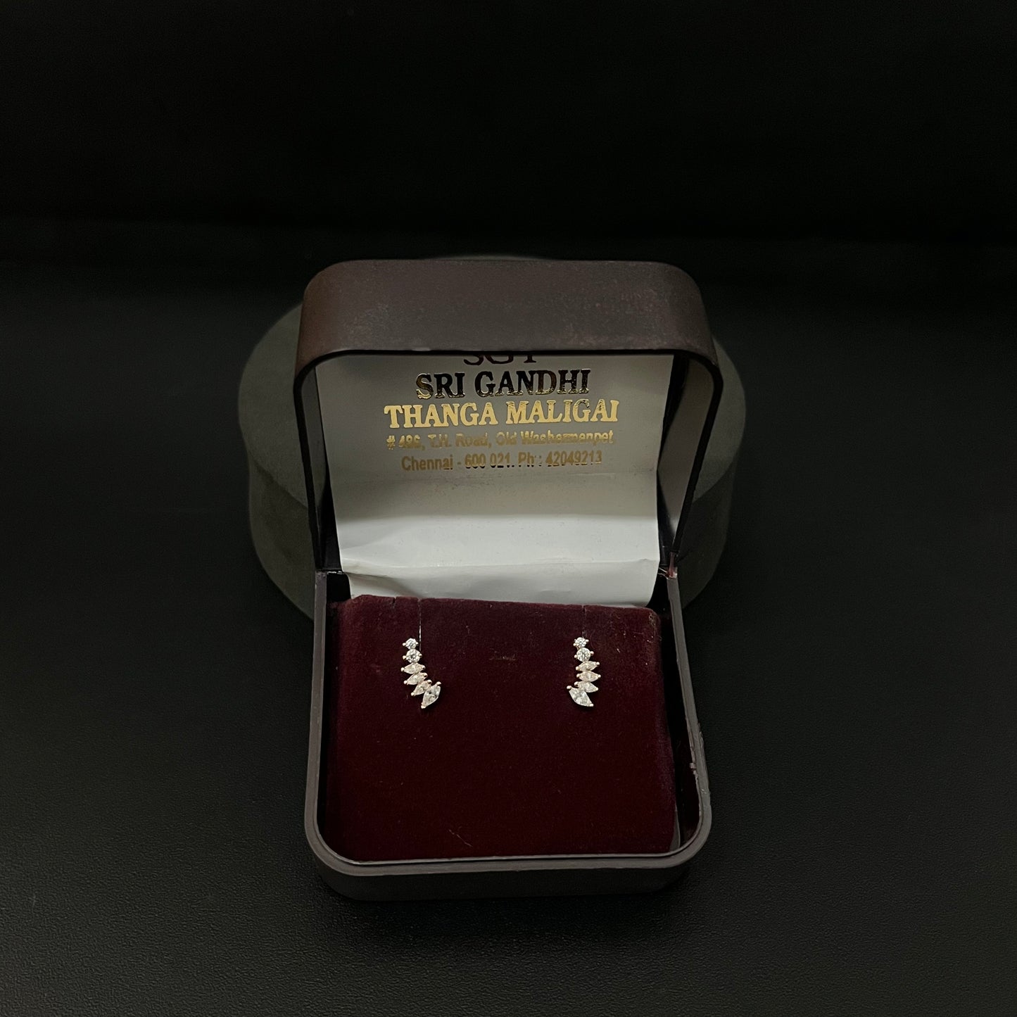 Silver Second Studs Nayanthra Model Z Rosegold