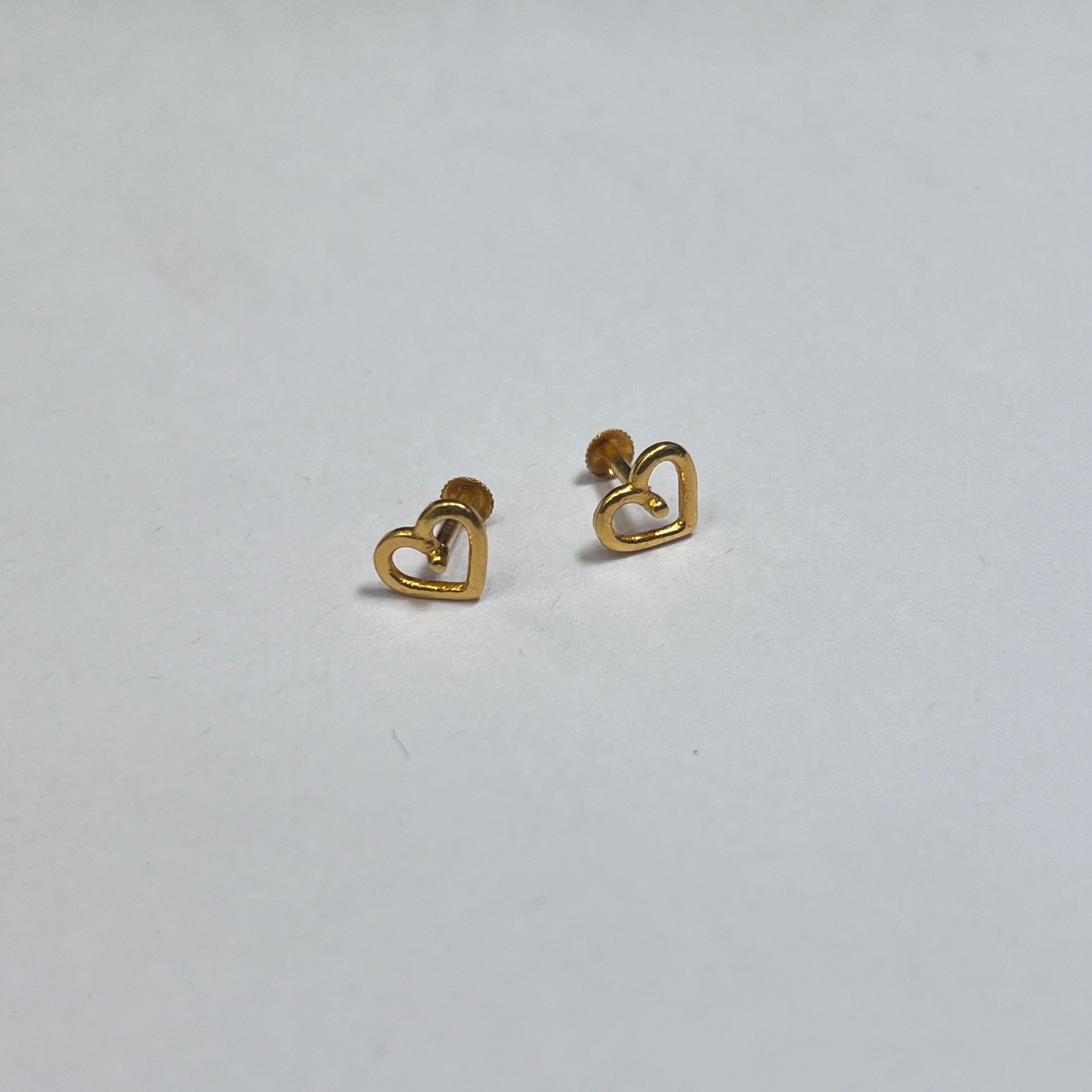 Gold Studs Heart
