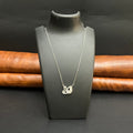 Silver Ladies Pendant Chain Crystal Swan Luxe 925