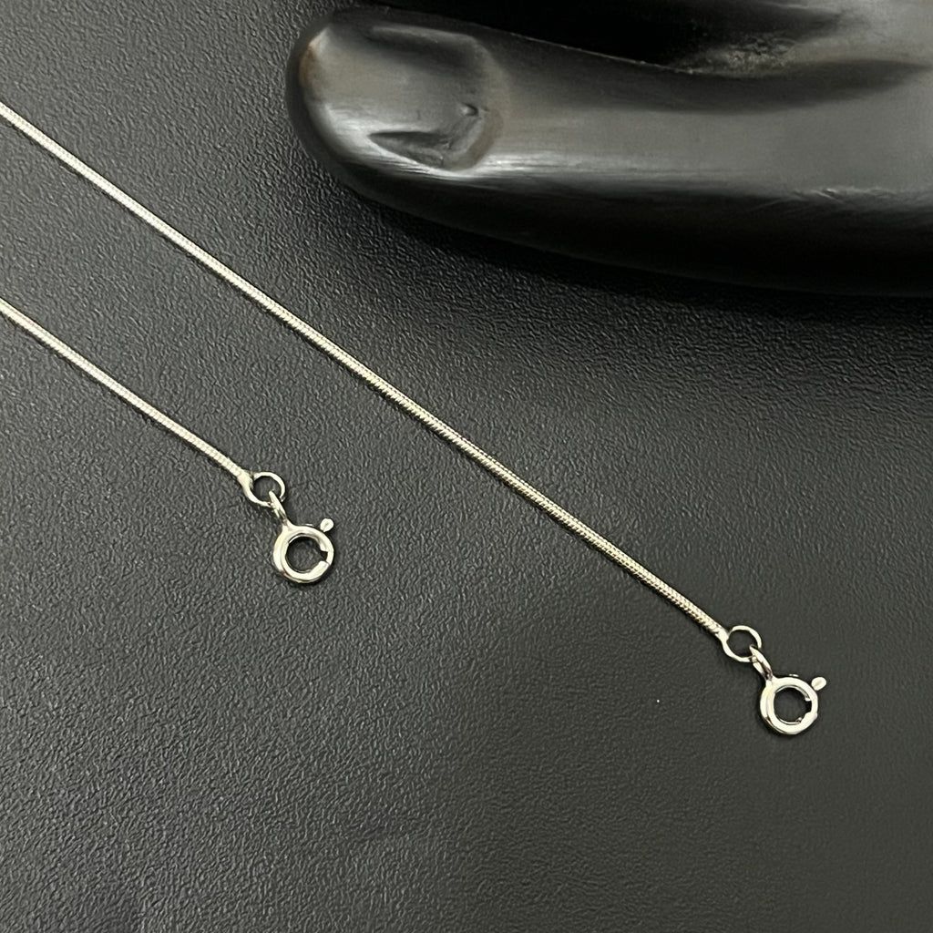 Silver Ladies Anklet Slim Flat 925