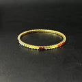 Ladies Wrist Band RoseGold Finish Multi Color