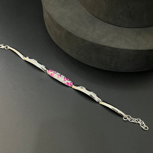 Silver Ladies Bracelet Mono Colour Cut