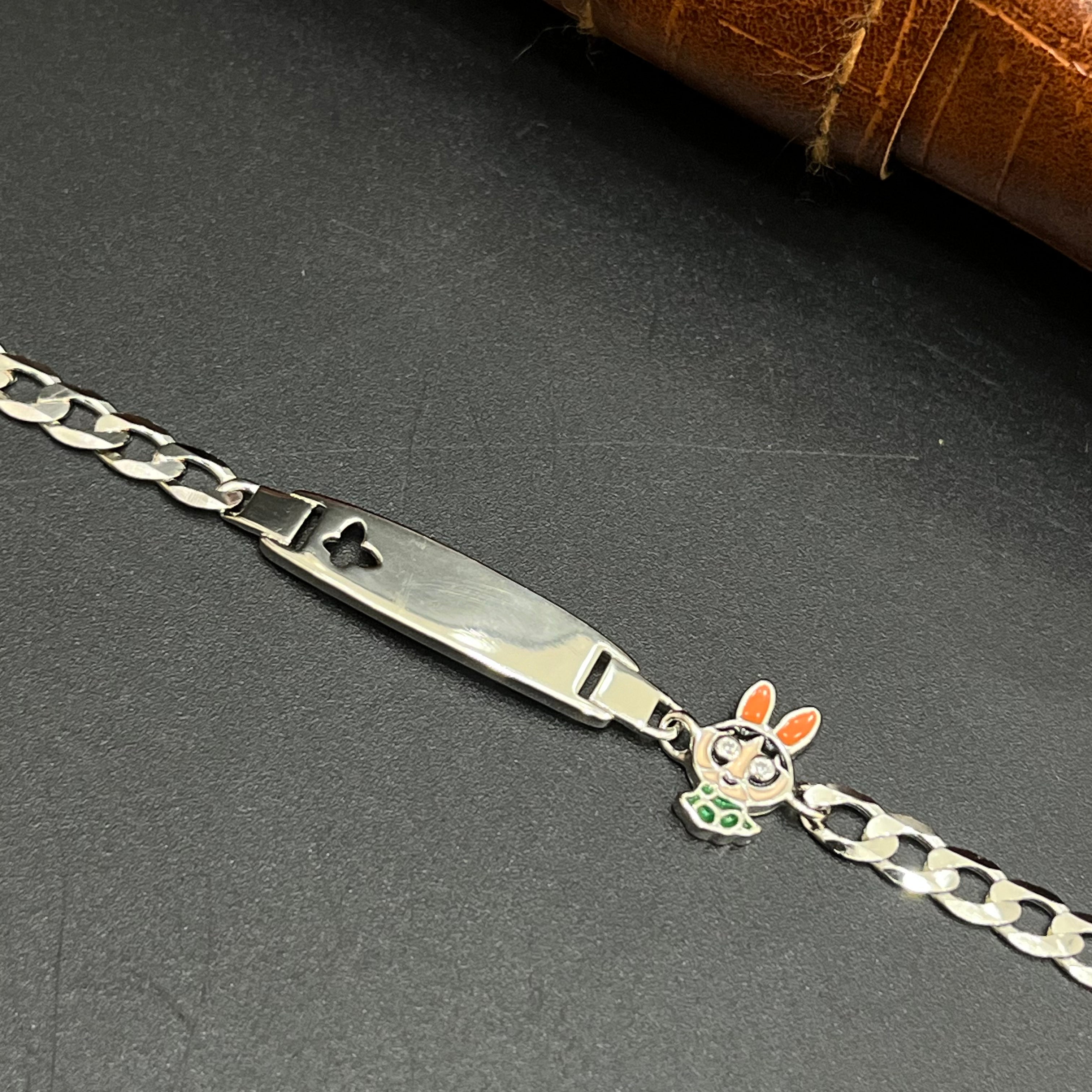Silver Customised Kids Bracelet Cute Doll Charms 925