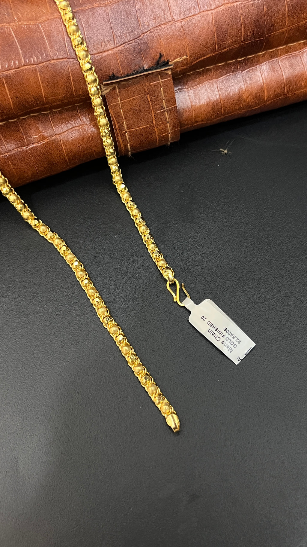 Silver Mens Dual Gold Finished Chain