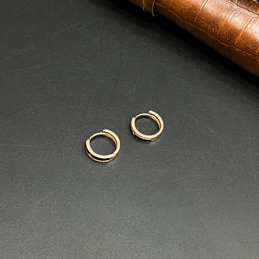 Silver Ladies Stud Sleek Bar Drop Rose Gold 925