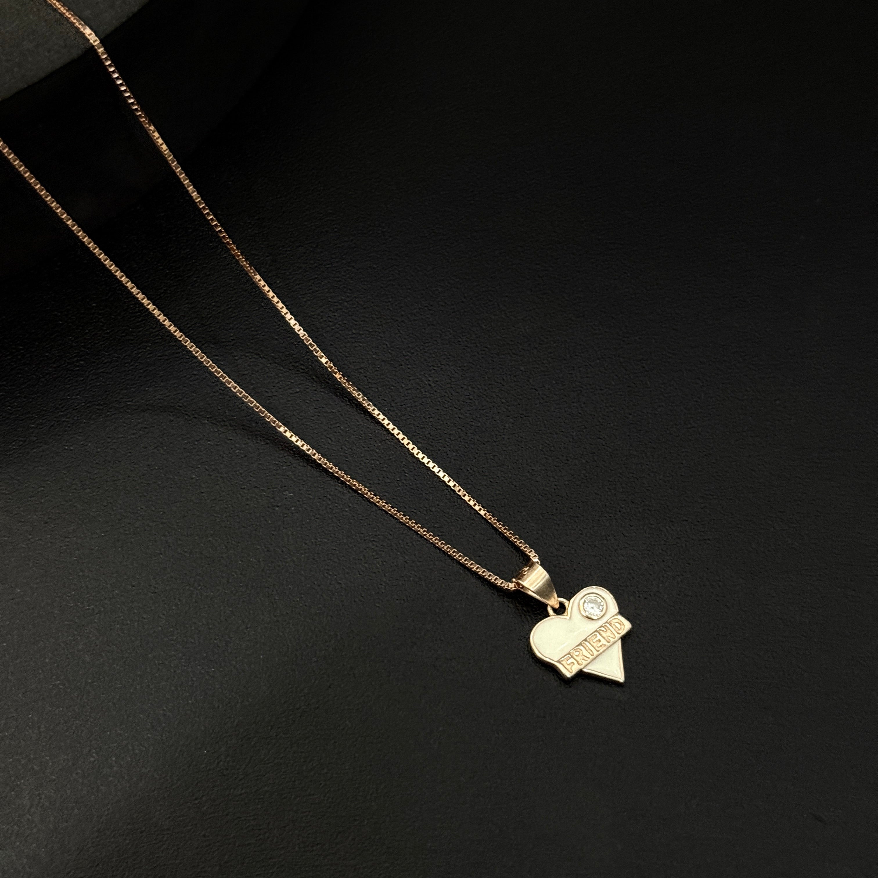 Ladies Pendant Heart RoseGold Finish