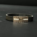 Silver Mens Flexible Band OM Rosegold