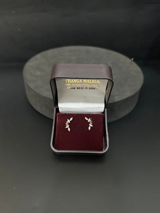 Silver Second Studs Half C Rosegold