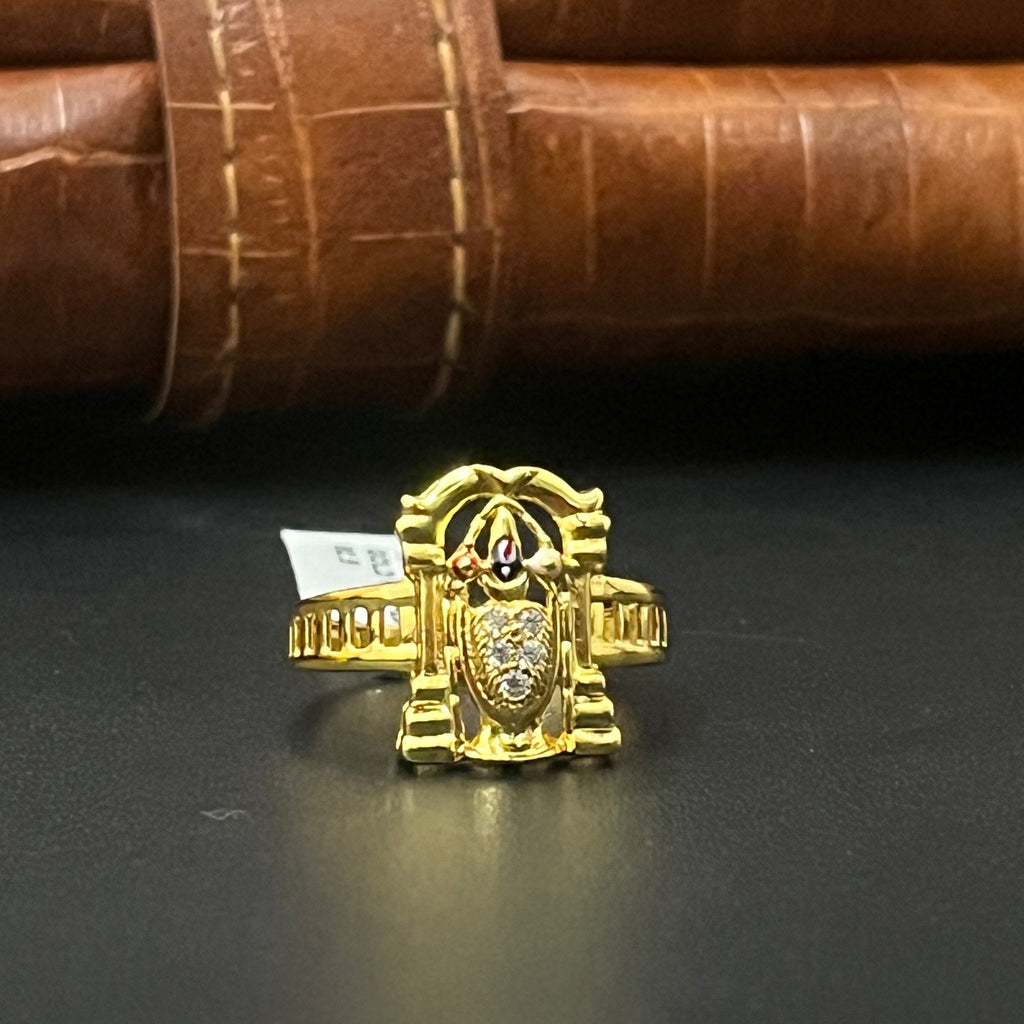 Silver Ring Tirupathi Balaji Gold Finished 925 3