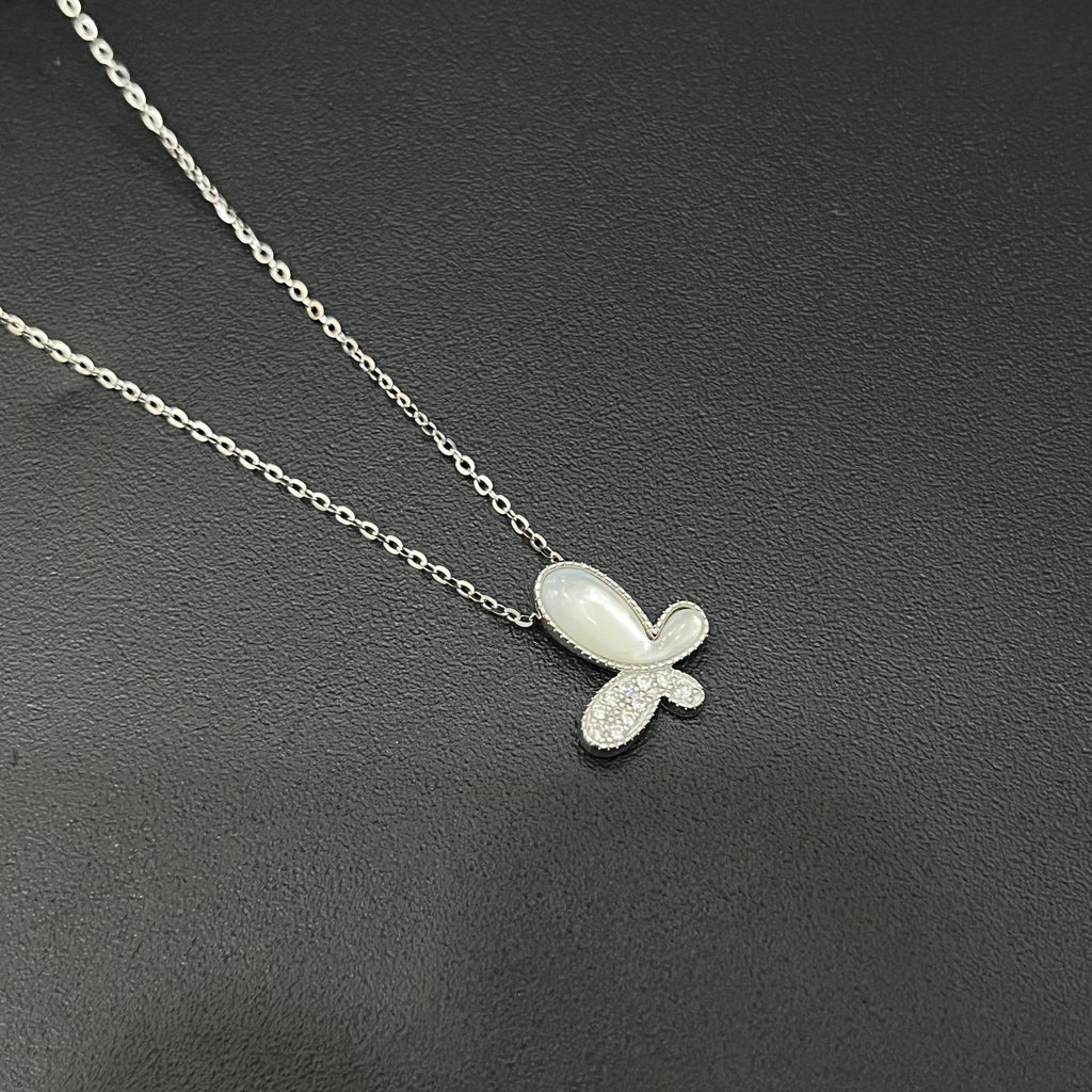 Silver Ladies Chain Mop Butterfly
