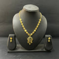 Silver Necklace & Stud Set Gold Finished Turkey Design T3