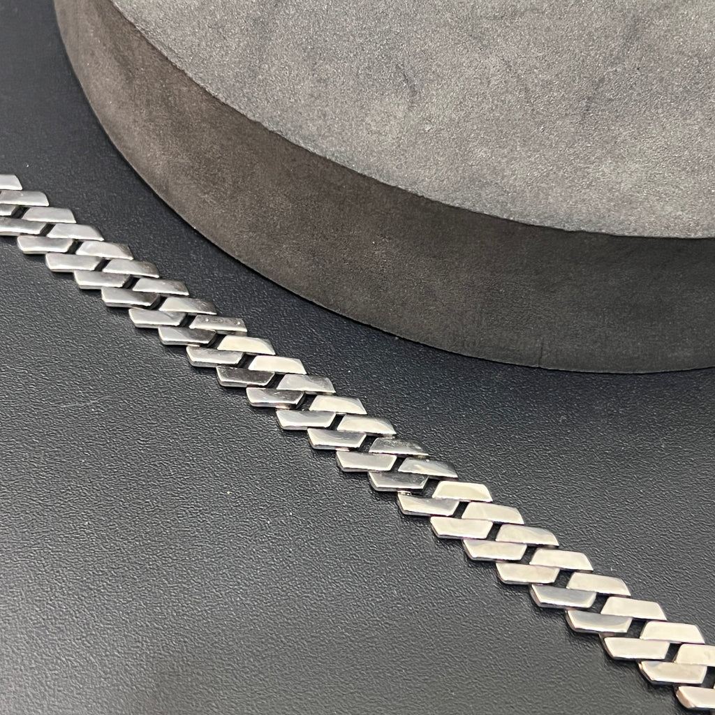 Silver Mens Bracelet Royal Cuban Link 925