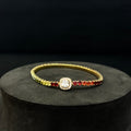 Ladies Wrist Dark Multi_Colour Stone Band AD