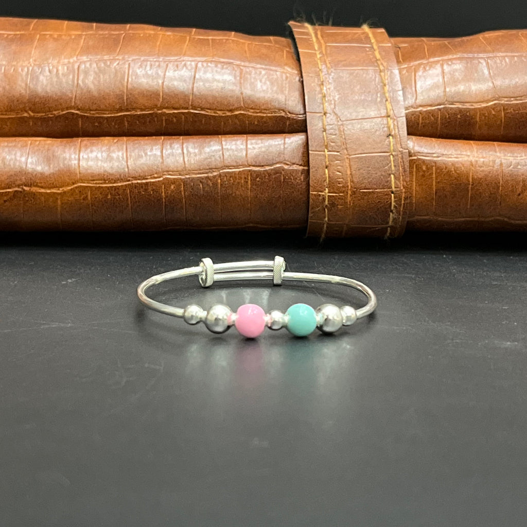 Silver Kids kada Multi Color Beads 925