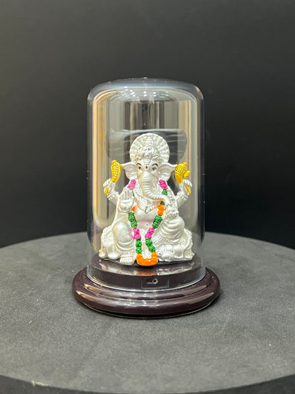 Puer Silver Ganesh Idol DS5