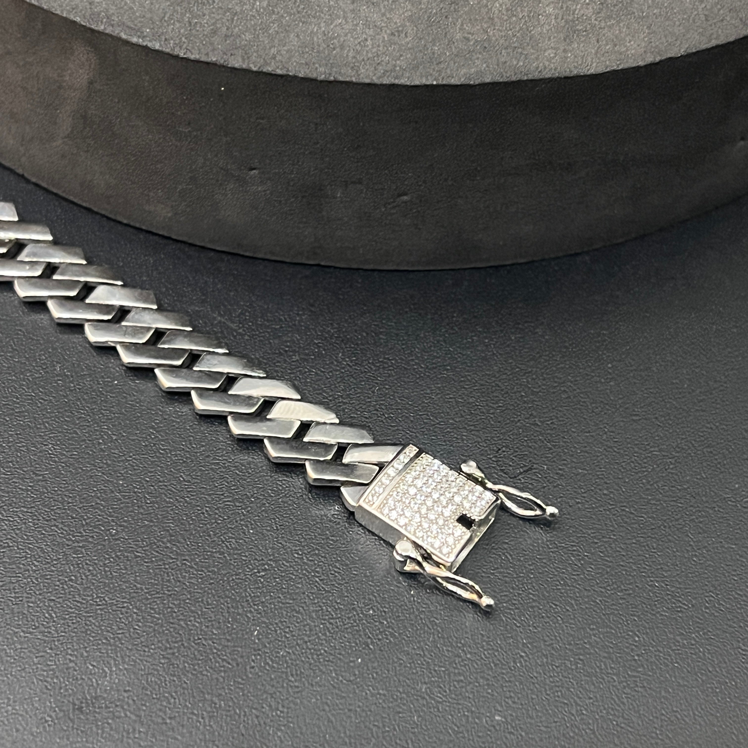 Silver Mens Bracelet Royal Cuban Link 925