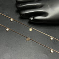 Silver Ladies Anklet Leaf With Stone Rose Gold 925