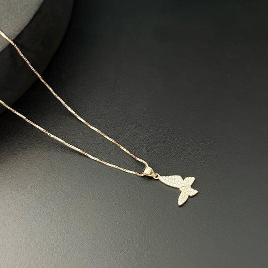 Ladies Pendant Rose Gold Butterfly