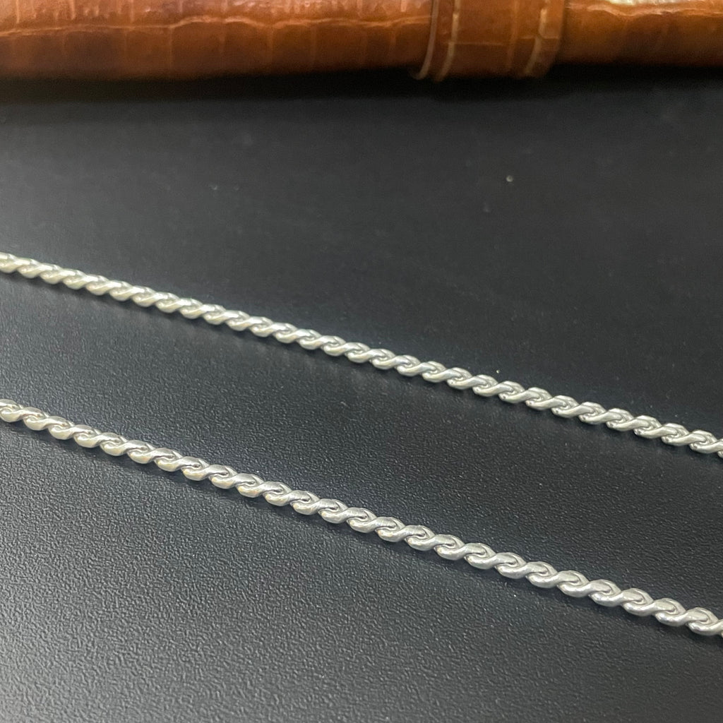 Silver Mens Chain Rope Solid 925