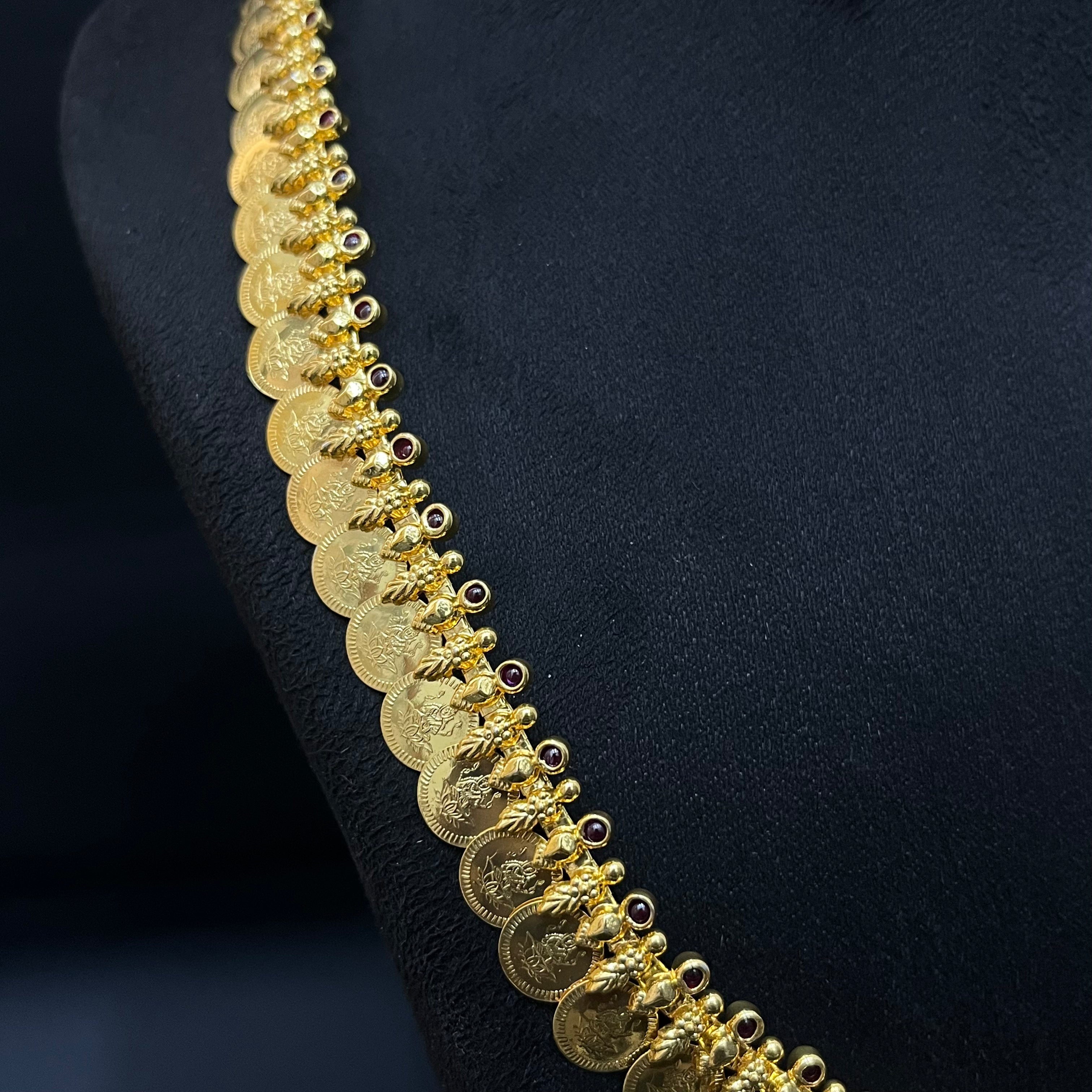 Silver Kasi Malai Haram Gold Finished 925