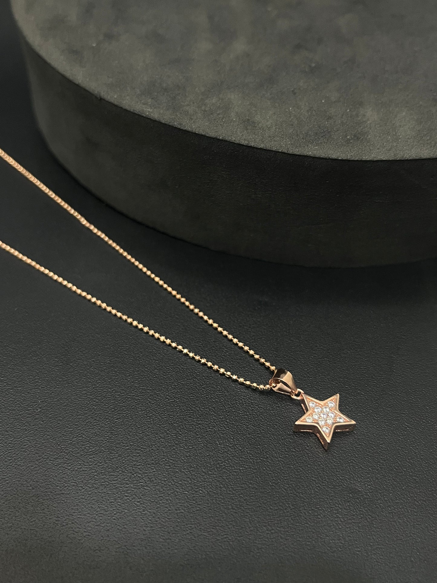 Ladies Silver Chain Star Rosegold