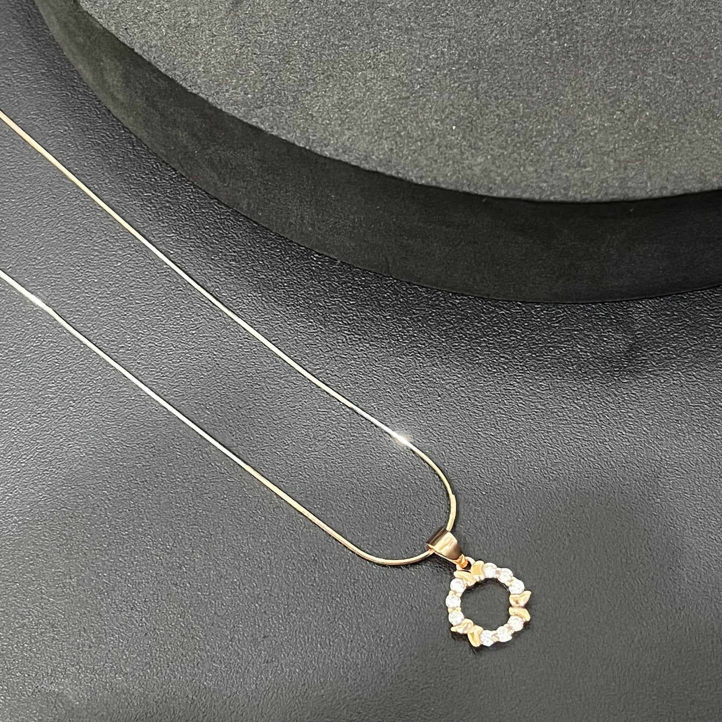 Ladies Pendant Chain Butterfly & Circle