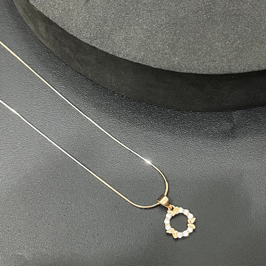 Ladies Pendant Chain Butterfly & Circle