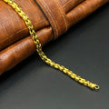 Silver Mens Bracelet Oval Kathli Gold Finish 925