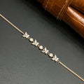 Silver Ladies Bracelet Butterfly Charms Solitare Disc Stone Rose Gold 925