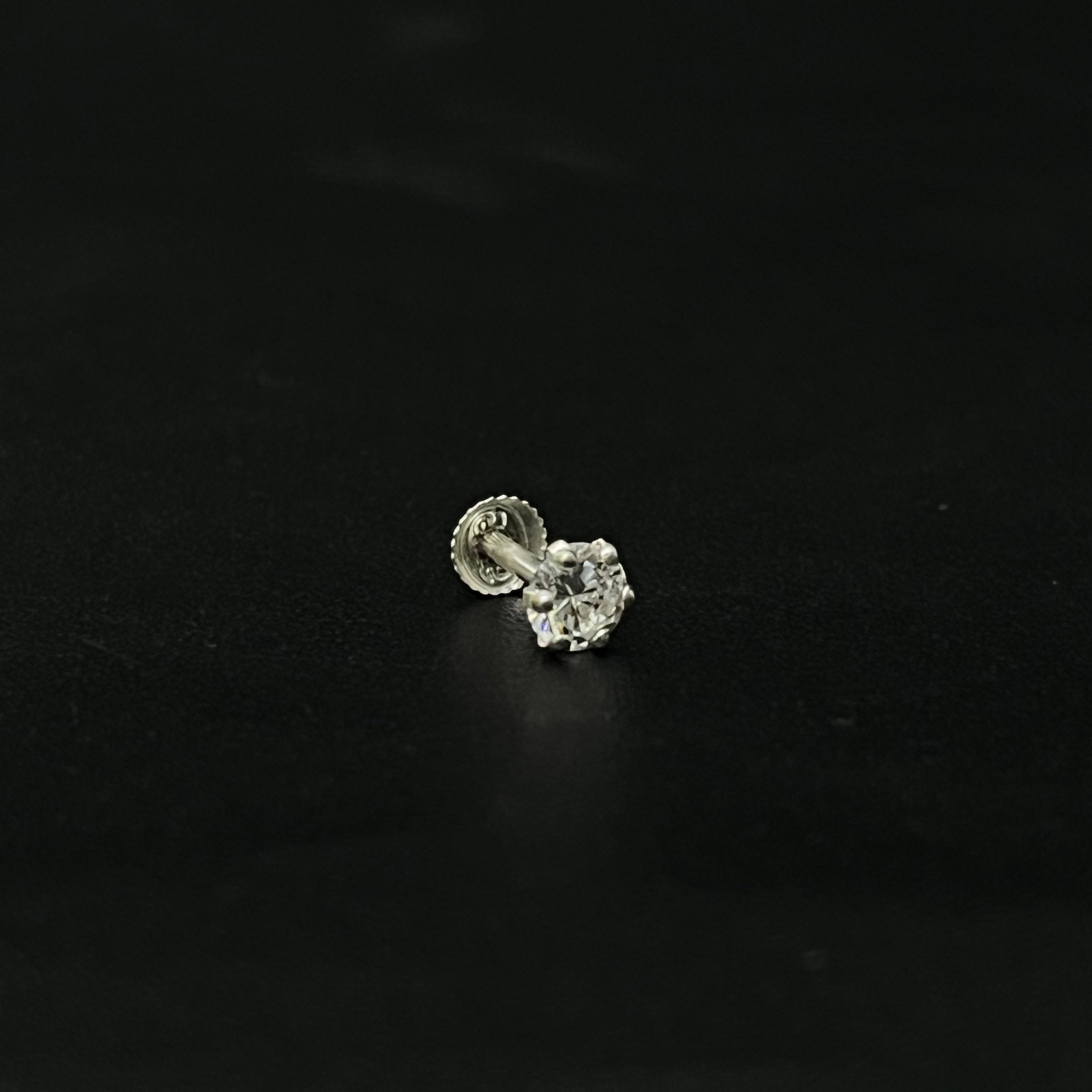 Silver Mens Stud 4.5mm 925