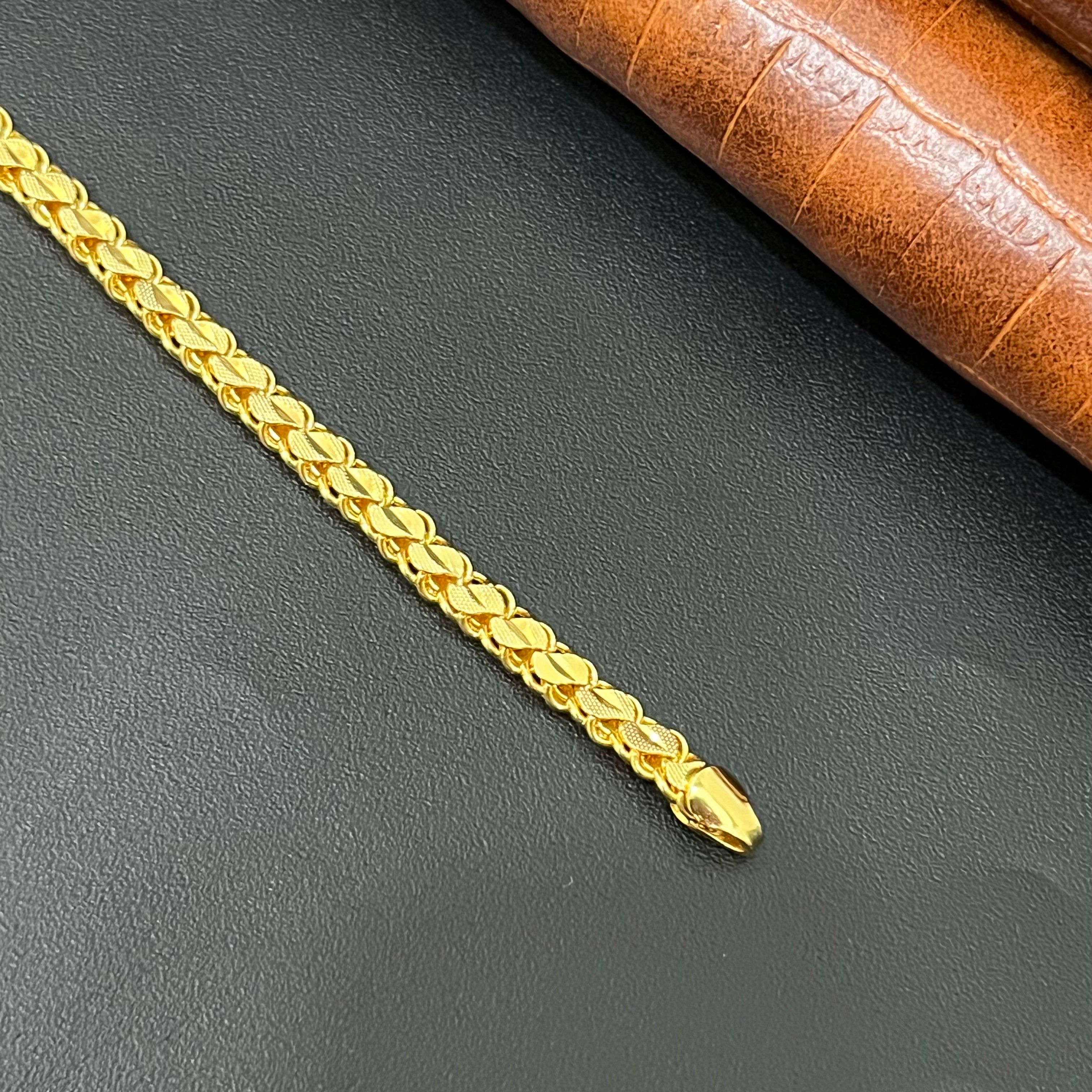 Silver Mens Chain Utahapa Gold Finished 925
