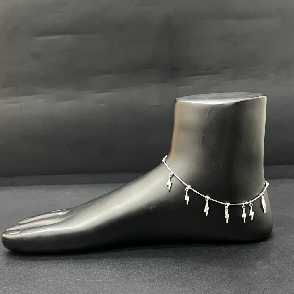 Silver Ladies Anklet Sparks Charms