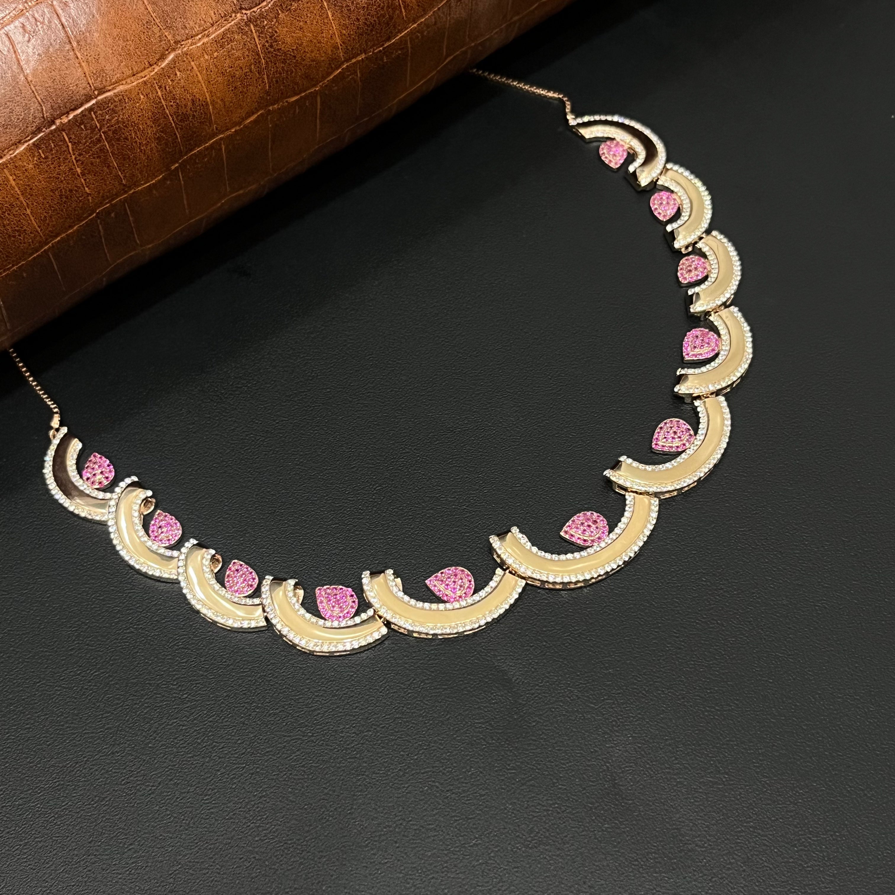 Silver Necklace Rosegold Finished C Uniform