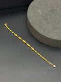 Silver Ladies Bracelet CNC Gold Finish C04 925
