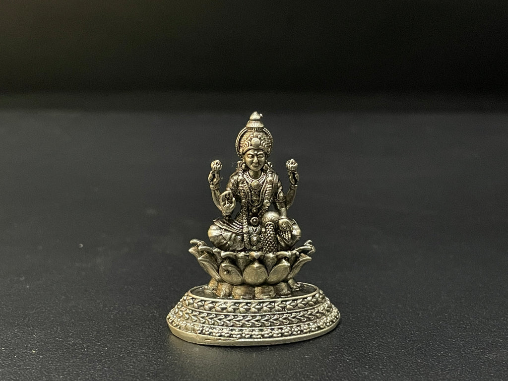 Silver Lakshmi Idol Solid Antique