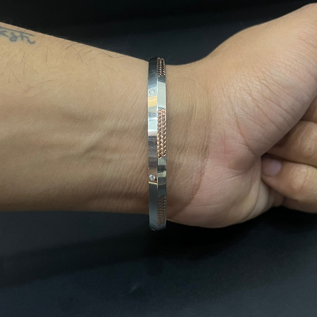 Silver Mens CNC Rosegold Cnc C01