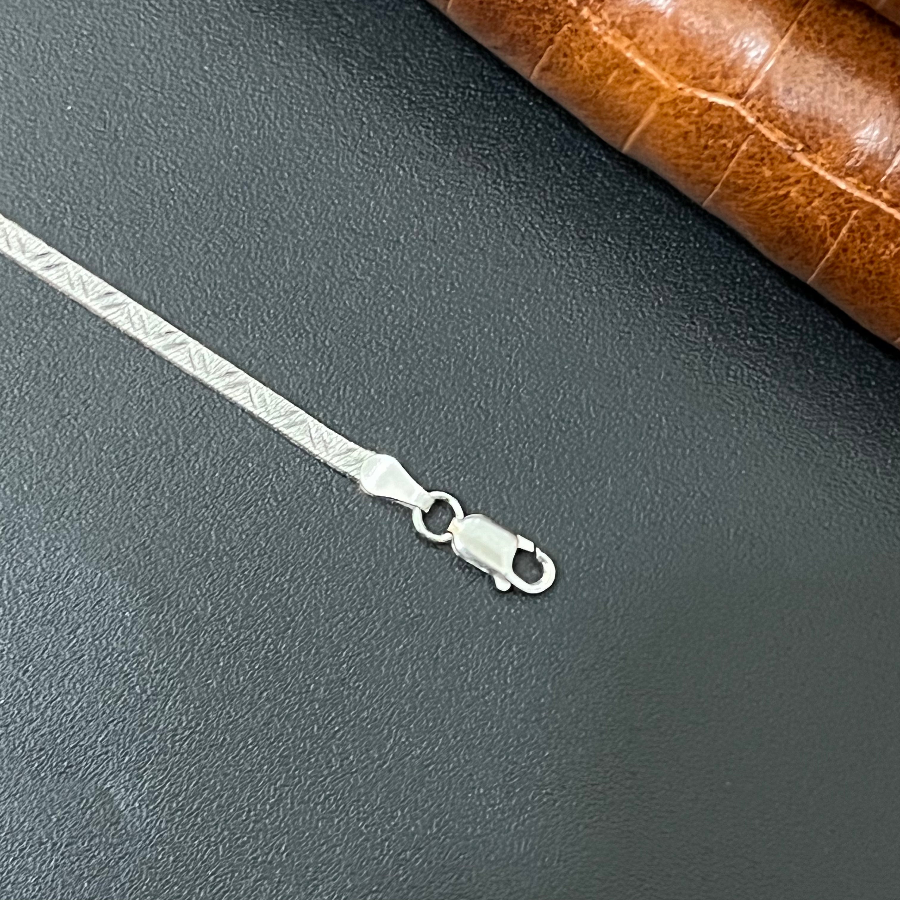 Silver Mens Snake Chain Cutting 925