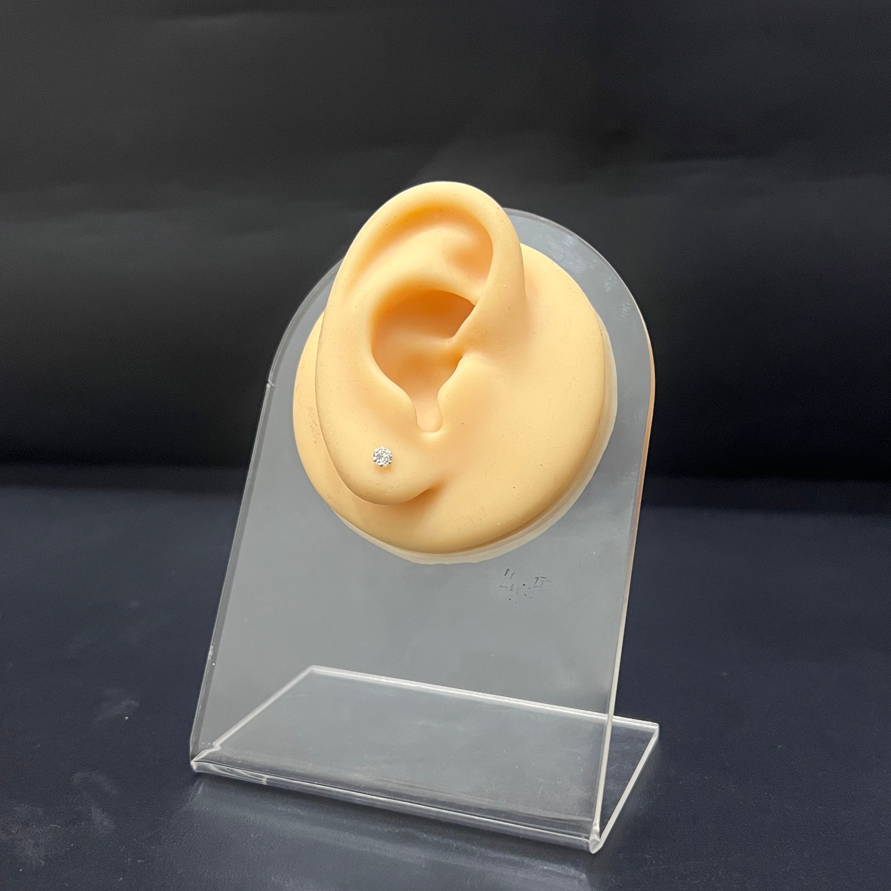 Silver Mens Earrings 3.5mm