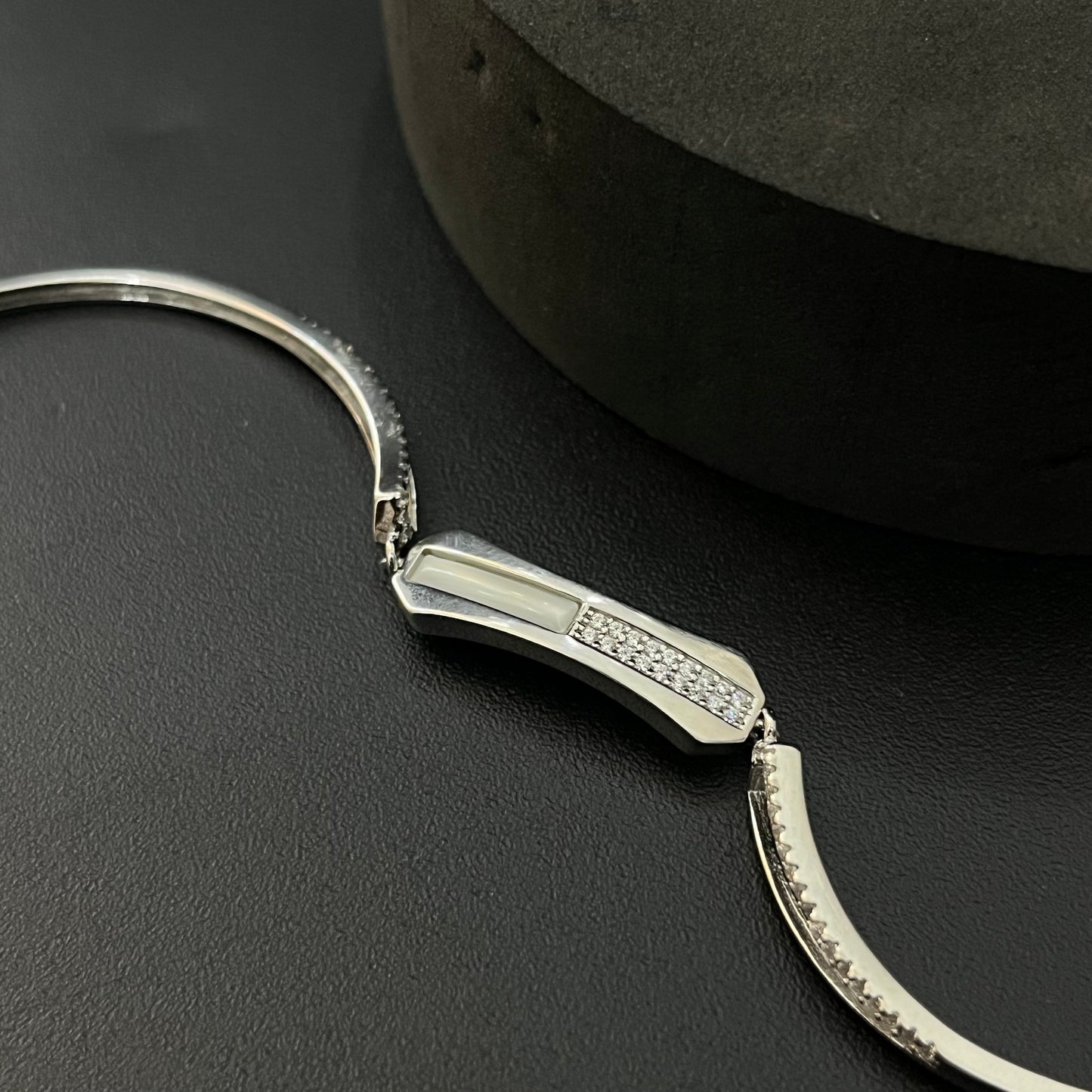 Silver Ladies Bracelet Platinum Finish MOP