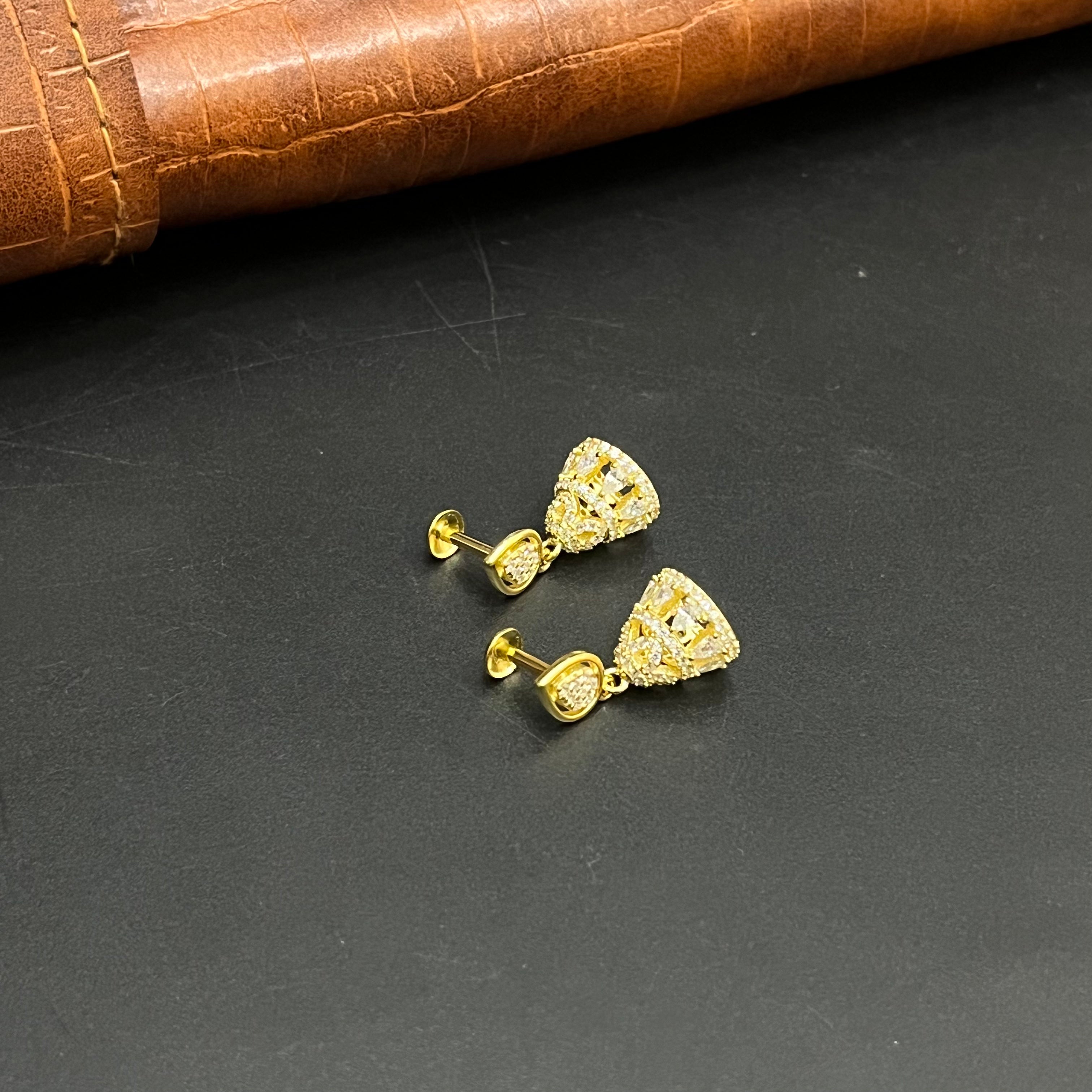 Silver Ladies Jimki Traditional Elegance Bell Gold Finish 925