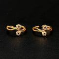 Ladies Toe Rings Two Floral