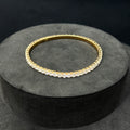 Ladies Wrist Band Rose Gold Finish AD