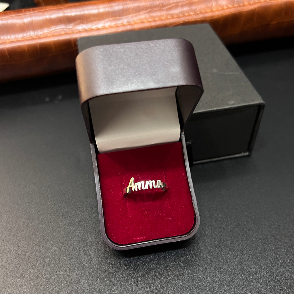Customized Silver Name Ring 925