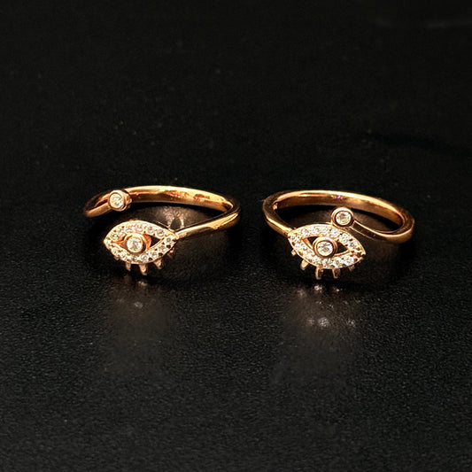 Silver Ladies Toe Rings Evil Eye RG