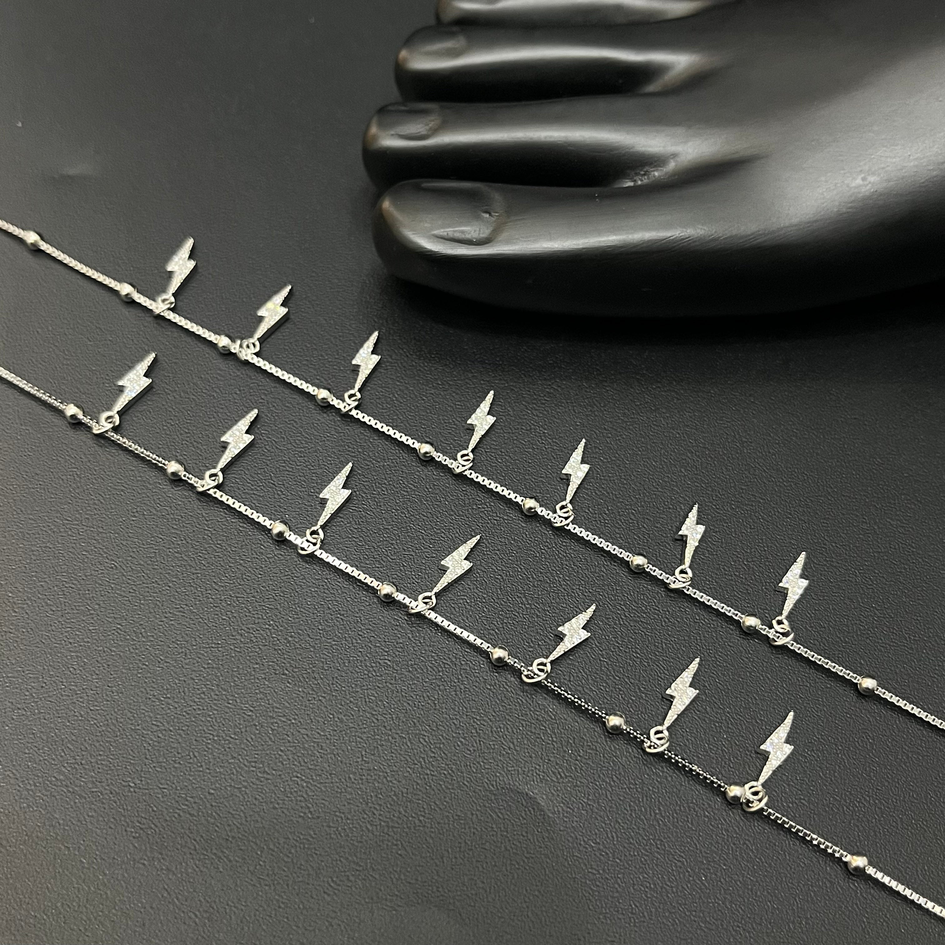 Silver Ladies Anklet Sparks Charms