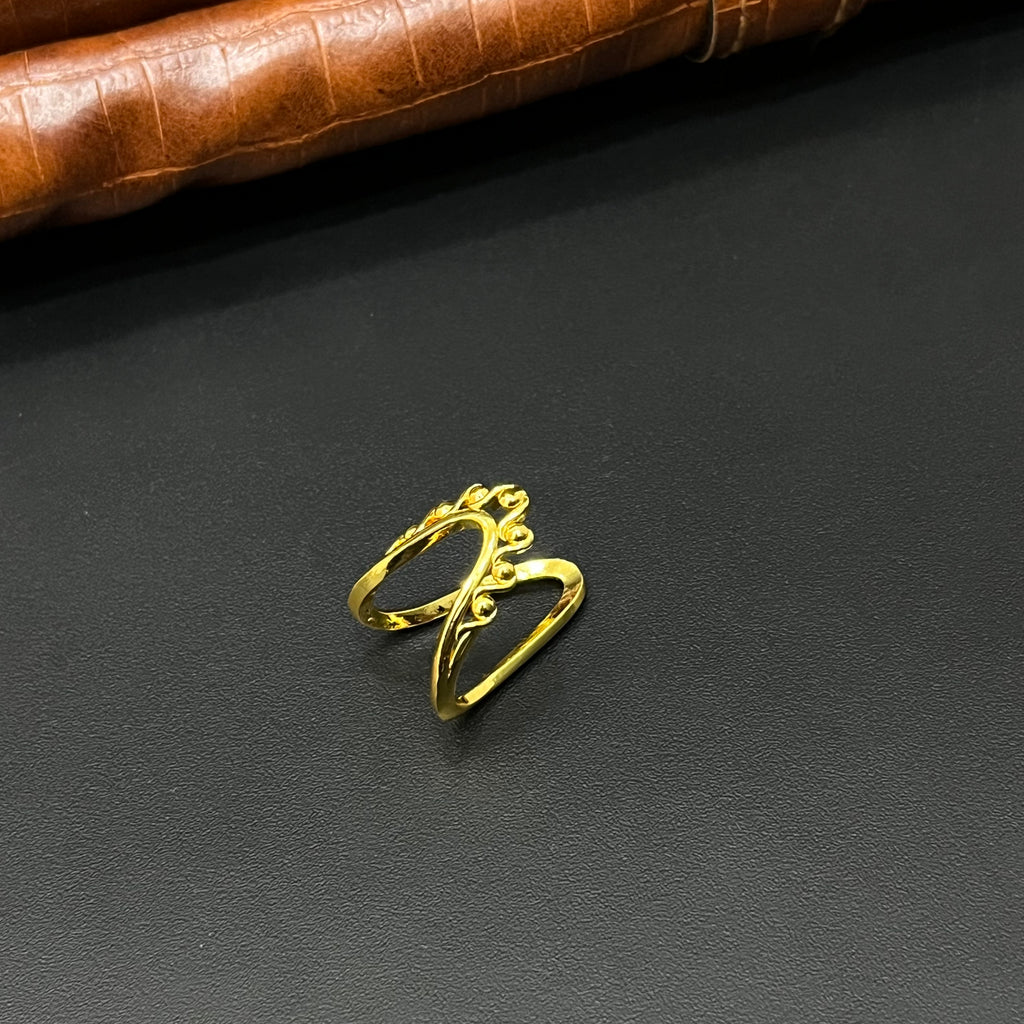 Silver Vanki Ring Gold Finished V04