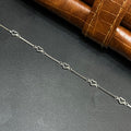 Silver Ladies Bracelet Five Heart Shape 925