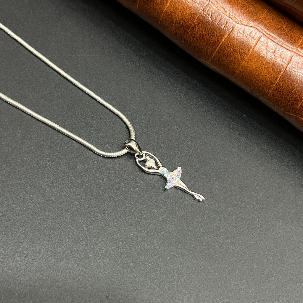 Silver Ladies Pendant Barbie Doll 925