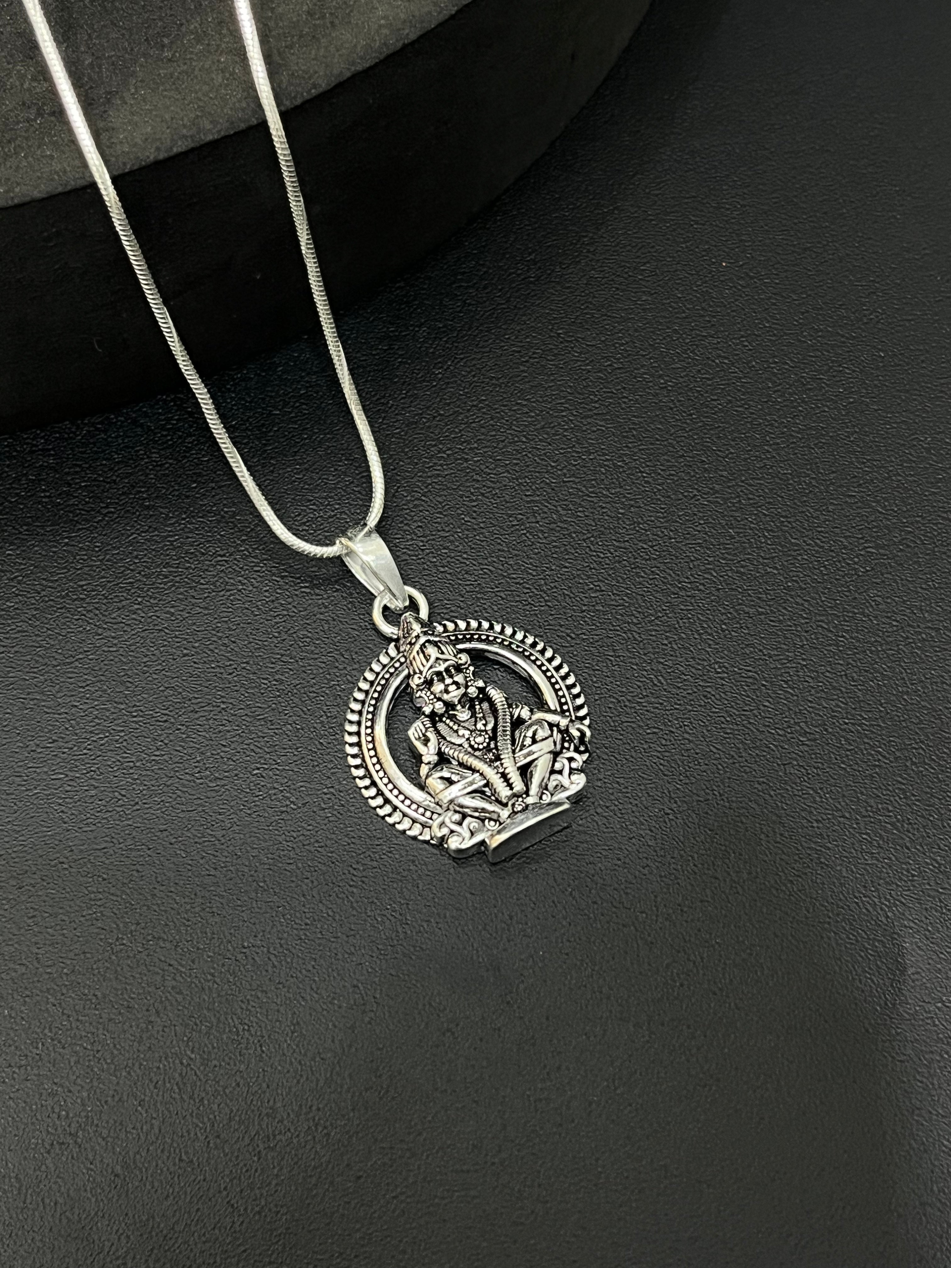 Silver Iyappan swamy Pendant Antique